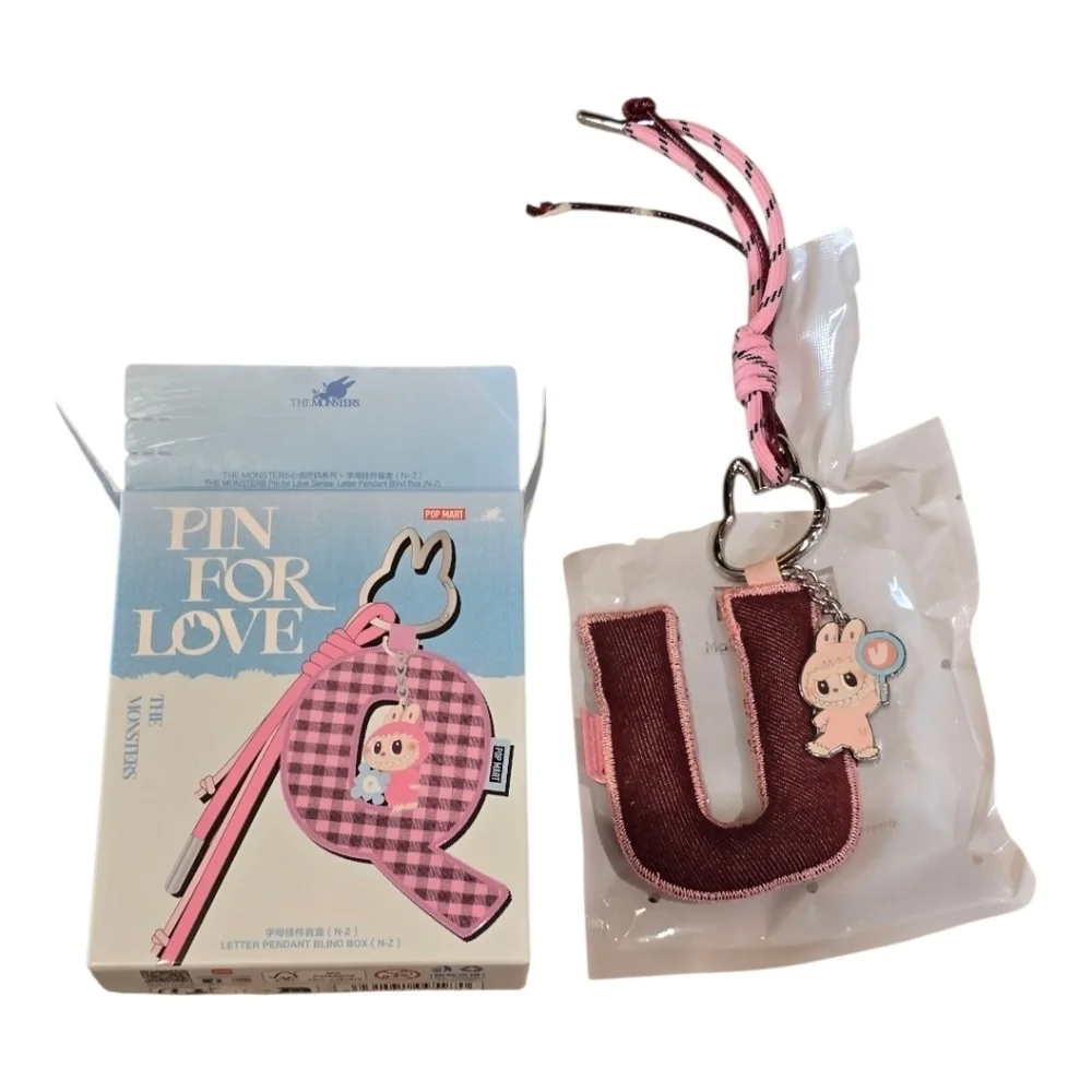 Pop Mart Labubu The Monsters Pin For Love U Letter Pendant